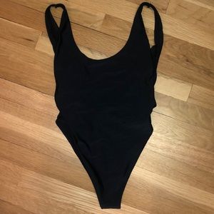 Aerie NWT Black Deep Scoop Onepiece